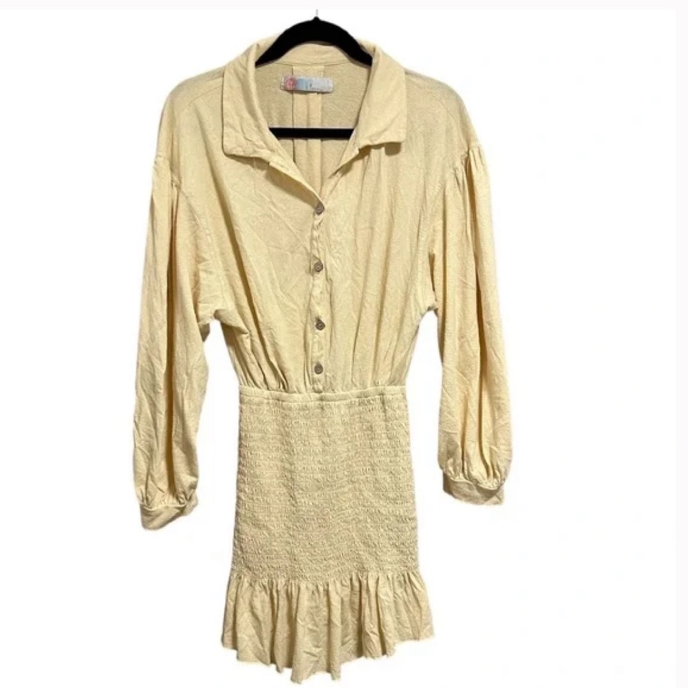 Free People Beach Mini Ruffle Hippie Dress 🤎